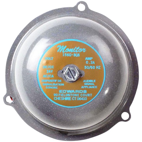 Edwards Signaling 156G-6G1 Monitor Bell, 6 Inch, 24 VDC, Grounded