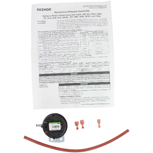 Reznor 193810 Combustion Blower Pressure Switch Kit