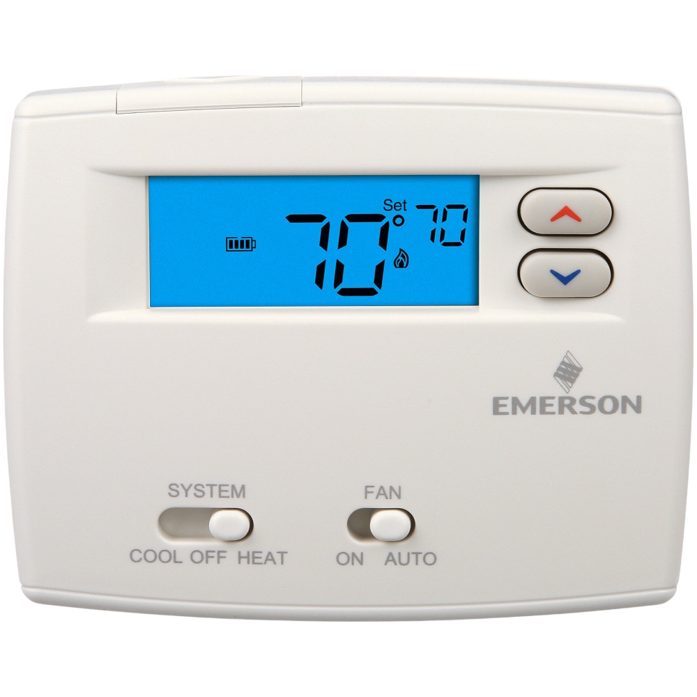 White-Rodgers 1F86EZ-0251 Digital Non-programmable Thermostat Blue with 3 Modes