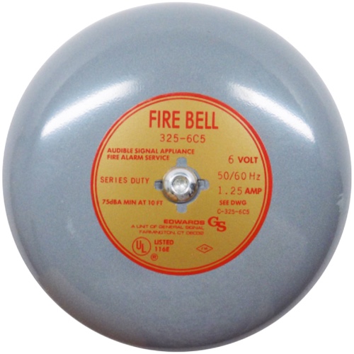 Edwards Signaling 325-6C5 Bell, 6 Inch, 6V, 60 Hz, X