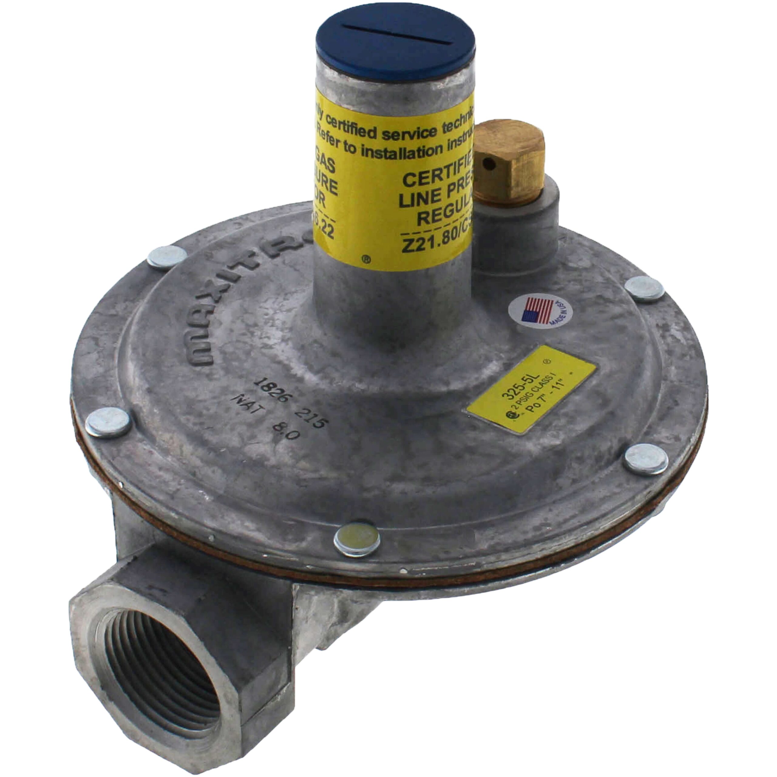 Maxitrol 325-7AL-1 1/2", 1-1/2" Line Regulator, 2 PSI, Z21.80, 1250000 BTU