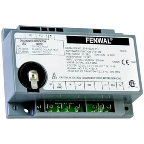 Teledyne Controls 35-665936-111 Ignition Control, 24v, Hot Surface with Blower Relay