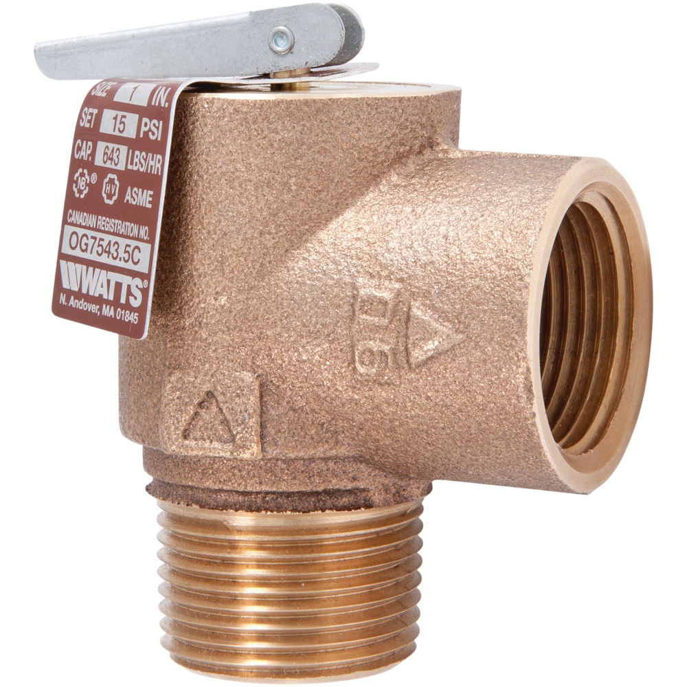 Watts 415 3/4" Steam Safety Relief Valve 15 PSI