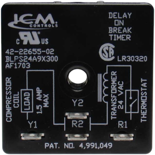 Rheem 42-22655-02 Time Delay Relay, On Delay on Break