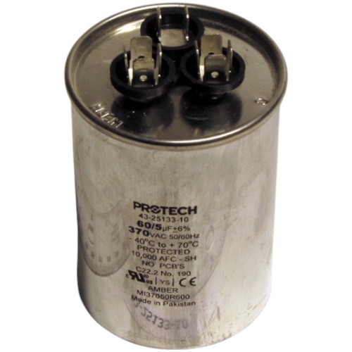 Rheem 43-25133-10 Capacitor, 60/5/370 Dual Round