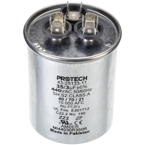 Rheem 43-25133-11 Capacitor, 35/3/440 Dual Round