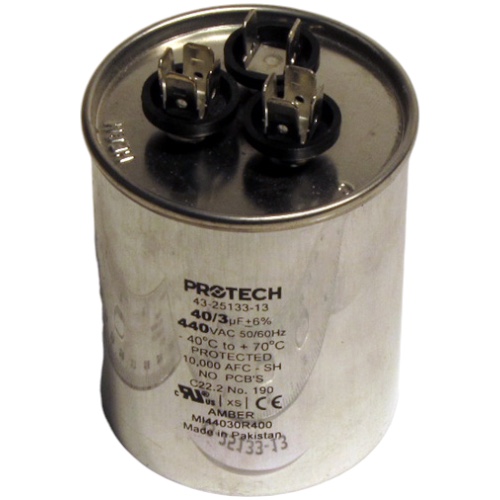 Rheem 43-25133-13 Capacitor, 40/3/440 Dual Round