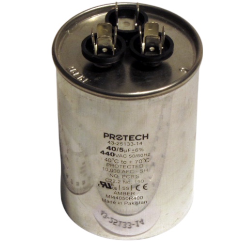 Rheem 43-25133-14 Capacitor, 40/5/440 Dual Round