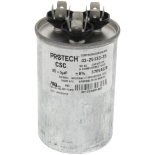 Rheem 43-25133-35 Capacitor, 35/5/370 Dual Round