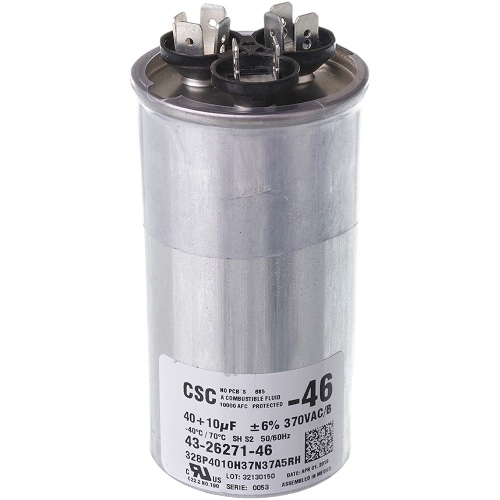 Rheem 43-26271-46 Capacitor, 40/10/370 Dual Round