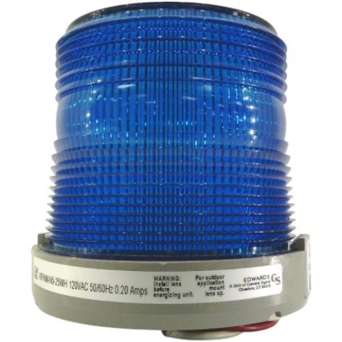 Edwards Signaling 48FINB-N5-25WH Flashing Beacon, Blue, 120 AC