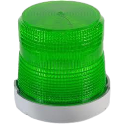 Edwards Signaling 48FING-N5-25WH Flashing Beacon, Green, 120 AC
