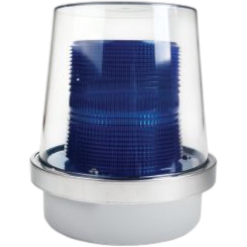 Edwards Signaling 49B-R5 Flashing Halogen Beacon, Blue, 240 AC
