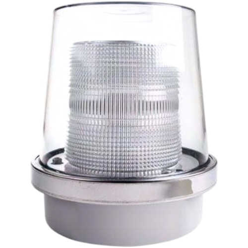 Edwards Signaling 49C-N5-40WH Flashing Halogen Beacon, Clear, 120 AC