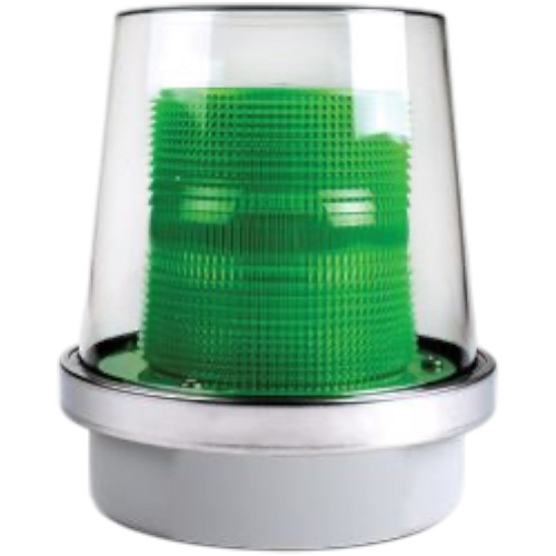 Edwards Signaling 49G-N5-40WH Flashing Halogen Beacon, Green, 120 AC