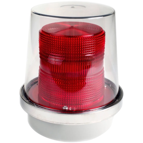 Edwards Signaling 49R-N5-40WH Flashing Halogen Beacon, Red, 120 AC