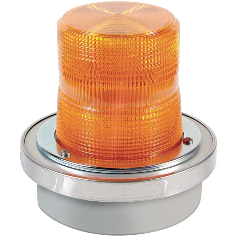 Edwards Signaling 50A-N5-40WH Flashing Beacon, Amber, 120VAC