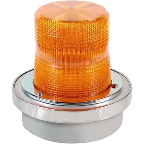 Edwards Signaling 50A-R5 Flashing Halogen Beacon, Amber, 240 AC