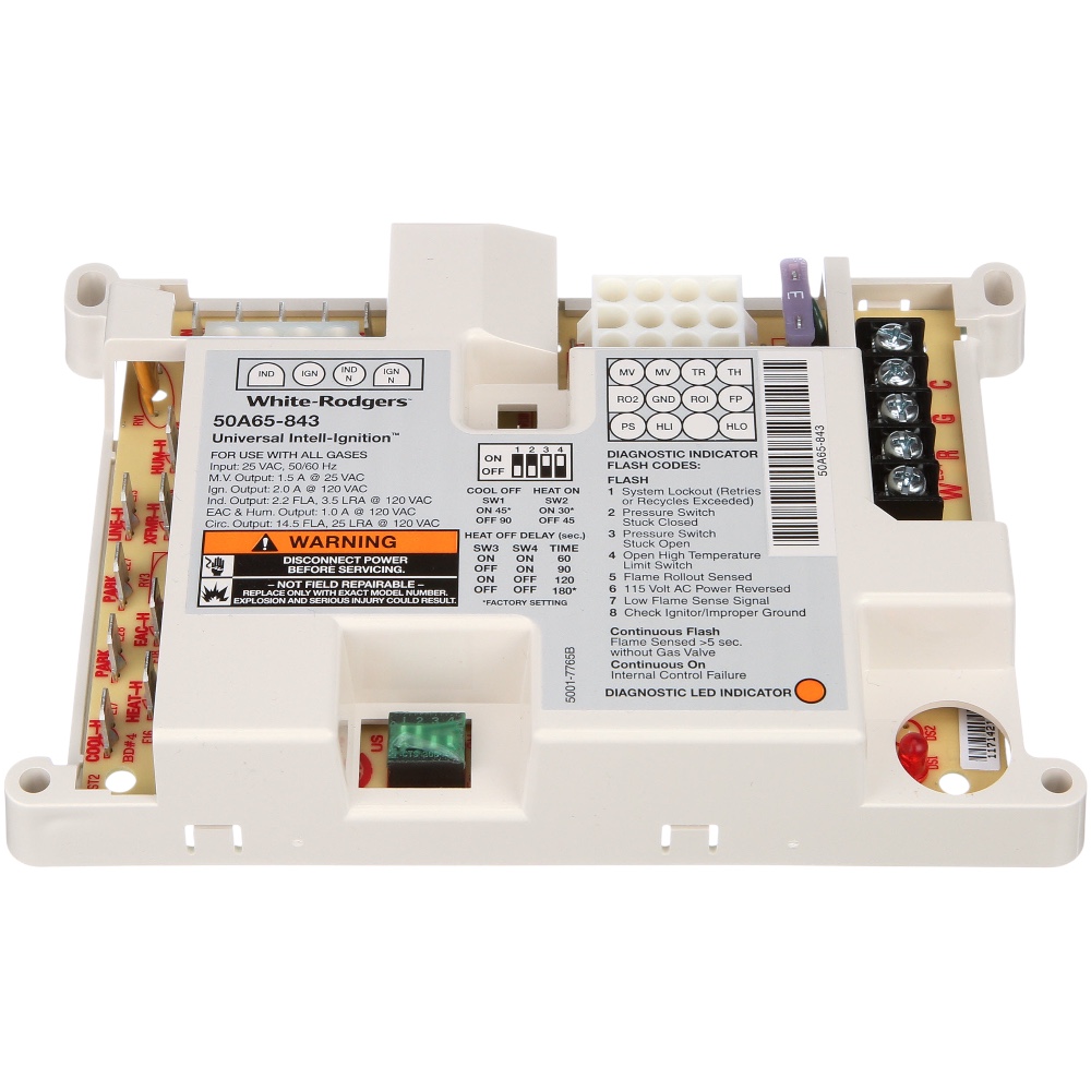 White-Rodgers 50A65-843 Hot Surface Ignition Control with Variable Timings