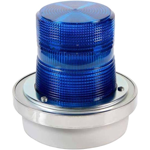Edwards Signaling 50B-N5-40WH Flashing Halogen Beacon, Blue, 120 AC