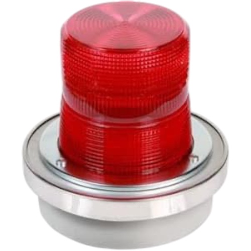 Edwards Signaling 50R-R5 Flashing Halogen Beacon, Red, 240 AC