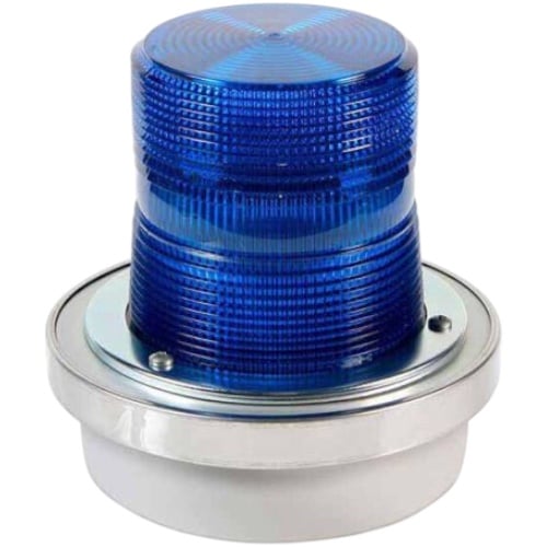 Edwards Signaling 50SINB-N5-40WH Steady-On Halogen Beacon, Blue, 120 AC