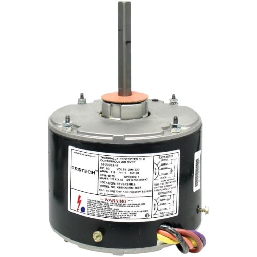 Rheem 51-23053-11 Protech Condenser Motor, 1/3 HP, 208-230V, 1075 RPM