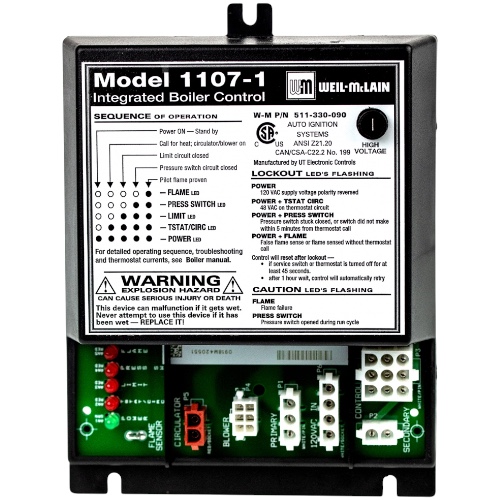 Weil-McLain 511330090 Ignition Module UT-1107-1 with 10s Pre-purge