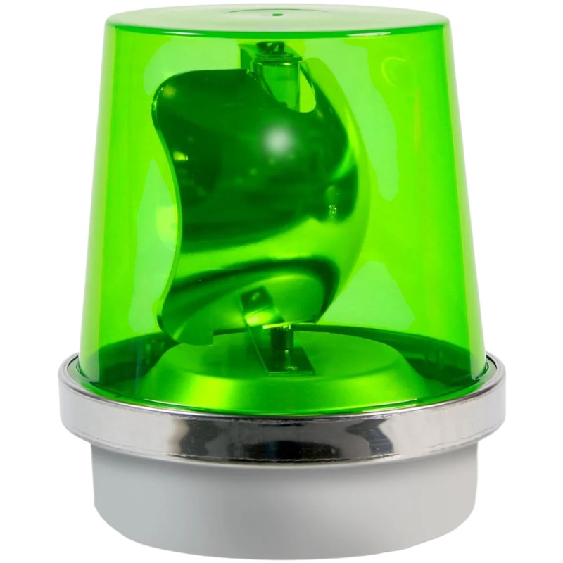 Edwards Signaling 52G-N5-40WH Rotating Beacon, Green, 120VAC