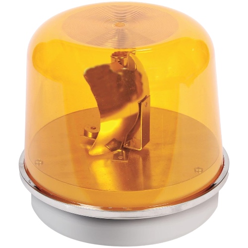 Edwards Signaling 58A-N5-100WH Heavy Duty Rotating Beacon, Amber, 120 AC