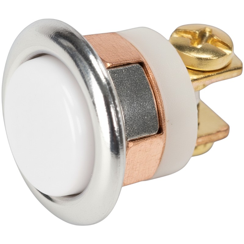 Edwards Signaling 620 Push Button, Chrome Rim