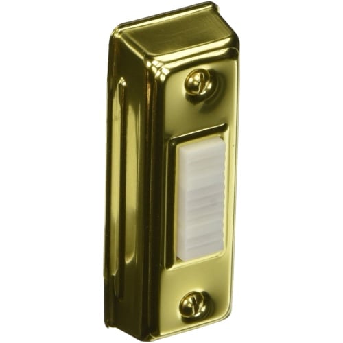 Edwards Signaling 656-B Rectangular Push Button, Illuminated, Brass