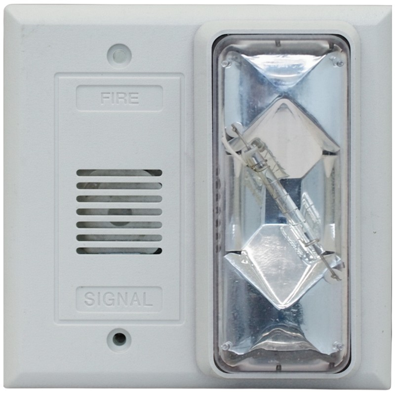 Edwards Signaling 7007B-N5 Buzzer Strobe, 120VAC, Clear