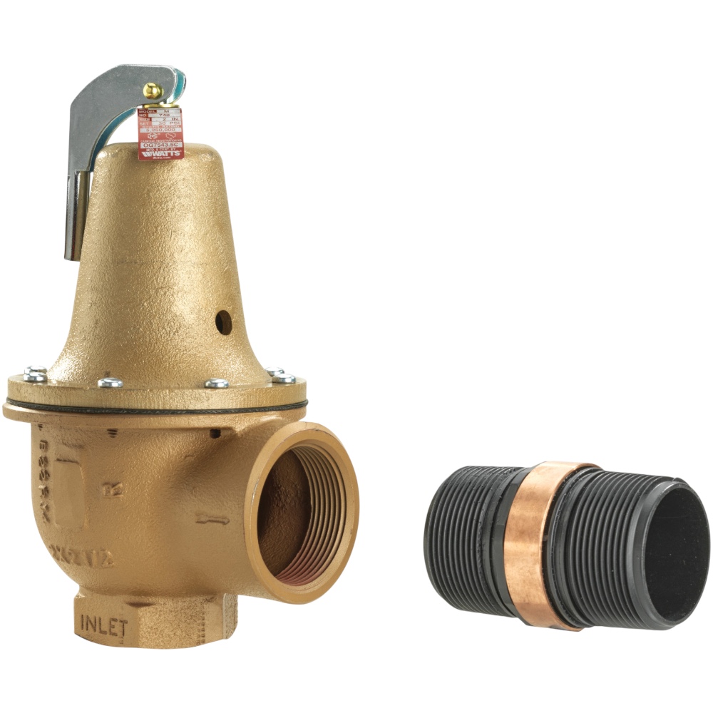 Watts 740-2-40 Relief Valve 2" X 2-1/2" 40 PSI 6440M BTU