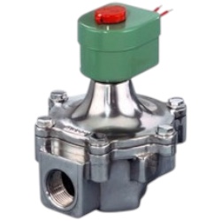 ASCO 8040H006 Gas Solenoid Valve, 1/8", N.C., 120/60 110/50, 53700 BTU, 15 PSI Max