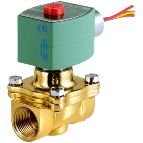 ASCO 8210G022 Solenoid Valve, 1-1/2", N.C., 24/60 Vac, Brass