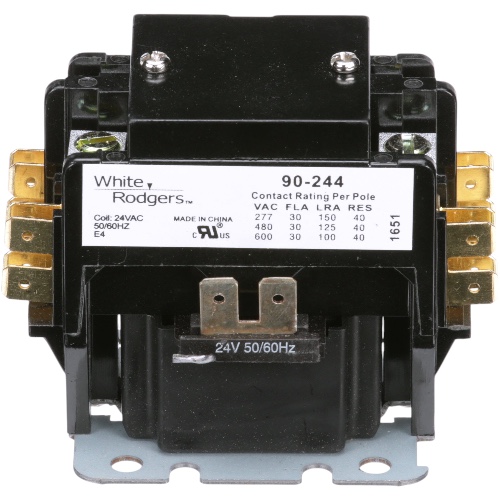 White-Rodgers 90-244 2 Pole Contactor 30 Amp 24v Type 122