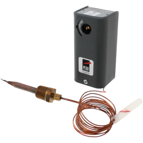 Johnson Controls A19AAB-26C SPST Temp Control, 100-240F, 6' Cap, Fixed Diff
