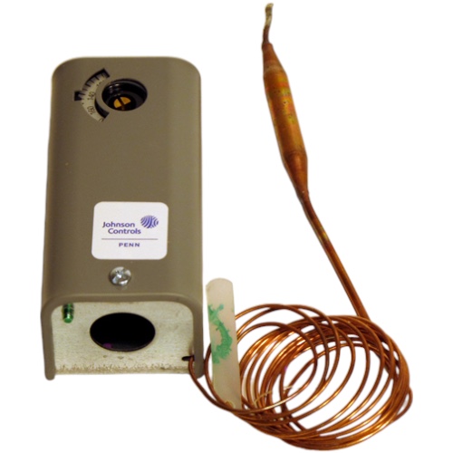 Johnson Controls A19AAC-9C SPDT Remote Bulb Temp Control, 100-240F, Fixed 6F Diff
