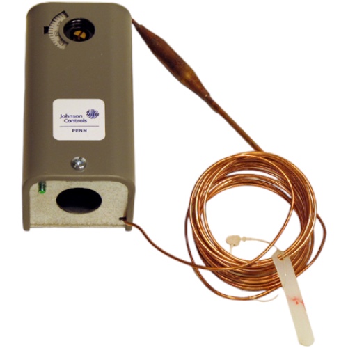 Johnson Controls A19AAF-12C SPDT Remote Bulb Temp Control, 25-225F, 10' Bulb