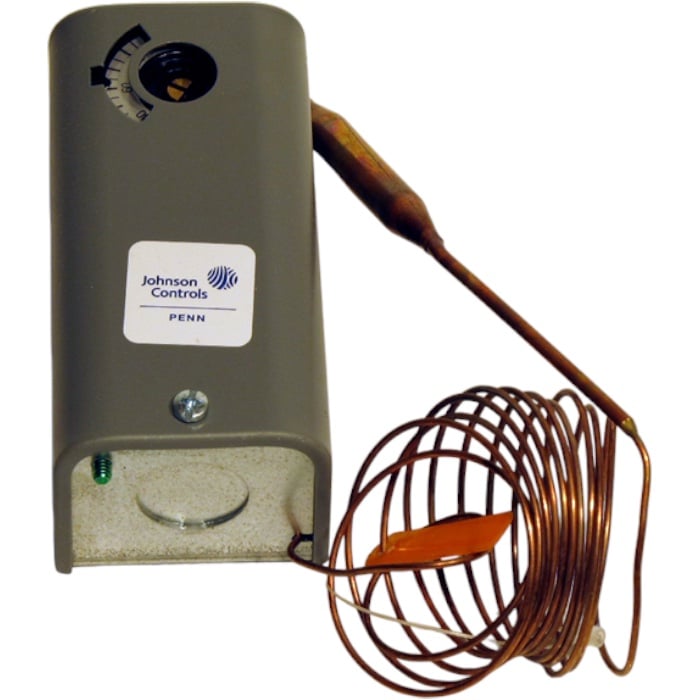 Johnson Controls A19ABA-45C SPDT Temp Control, -30-100F, Adj Diff, Screwdriver
