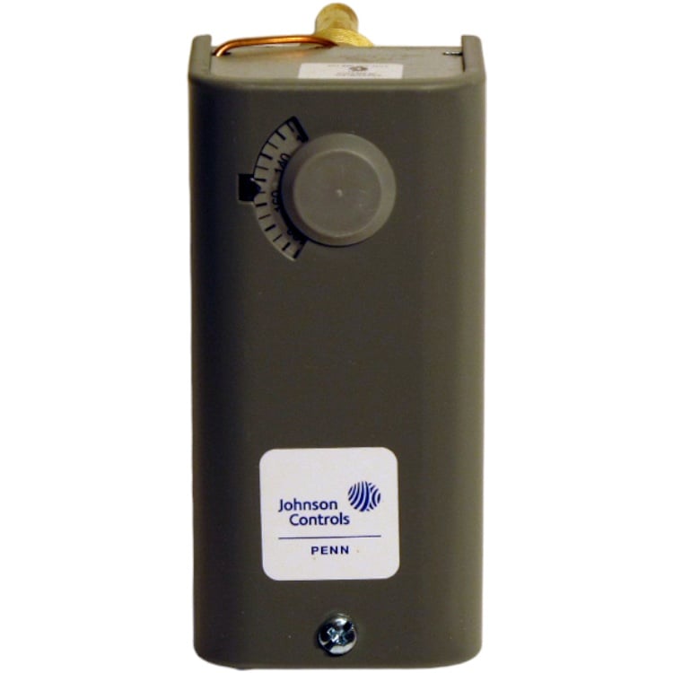 Johnson Controls A19ABC-11C SPDT Aquastat, Immersion, 100-240F with 1/2" Well