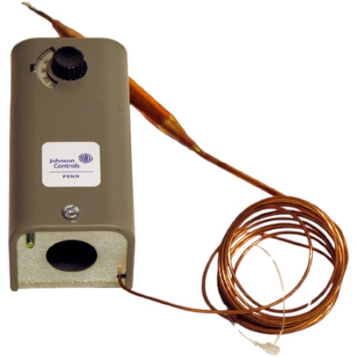Johnson Controls A19ABC-4C SPDT Remote Bulb Temp Control, 50-130F, Adj Diff