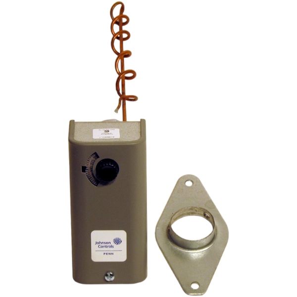 Johnson Controls A19EBC-1C Temp Control, 100-350F, Adj Diff, 6' Cap, 6" Bulb