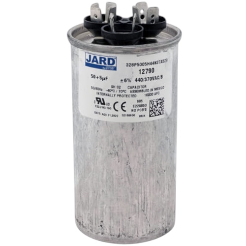 Trane CPT00660 Dual Capacitor, 50/5 MFD, 440v, Round, No Resistor