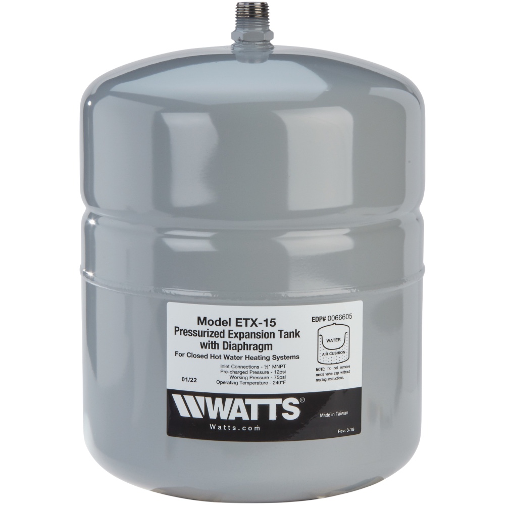 Watts ETX15 1/2" Diaphragm Expansion Tank Ground Ship Only