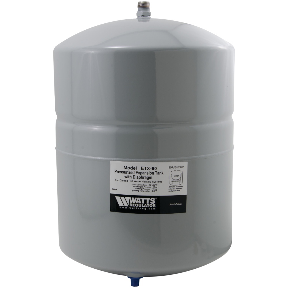 Watts ETX60 1/2" Diaphragm Expansion Tank Ground Ship Only