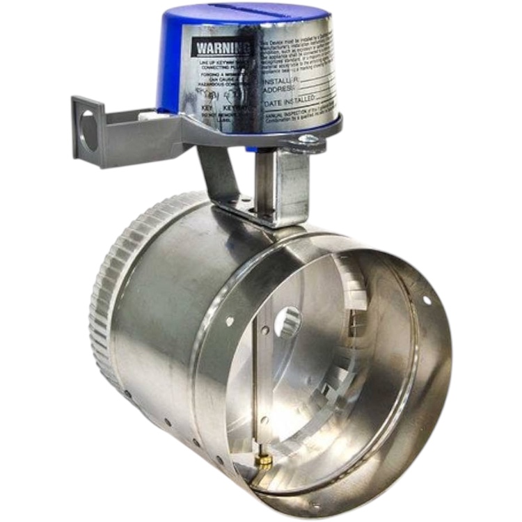 Field Controls GVD-7PL Vent Damper, 7", Auto, 24V Gas, Less Harness