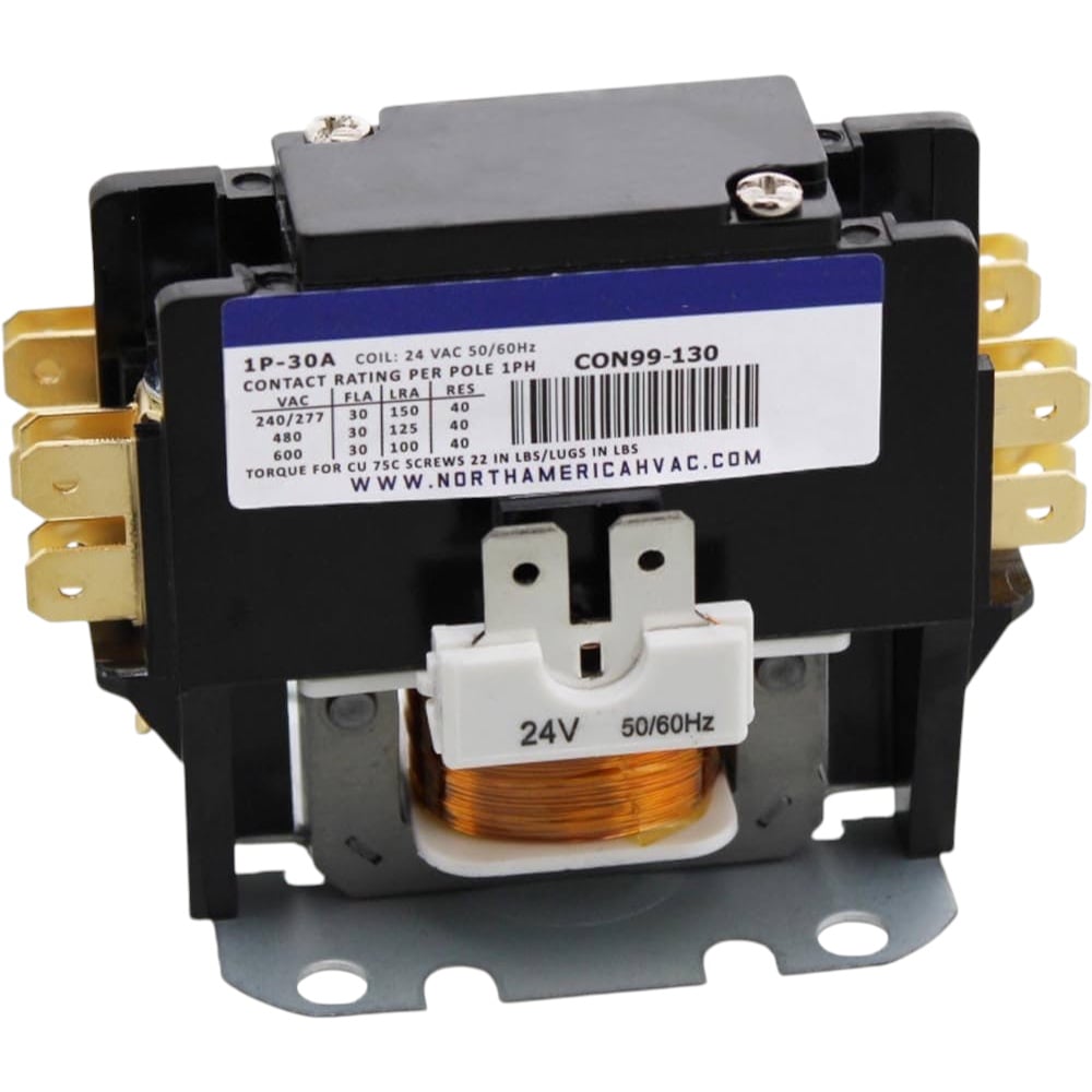 Carrier HN51KC024 Contactor, Single Pole, 30A, Screw, 24V, R410 HP/AC
