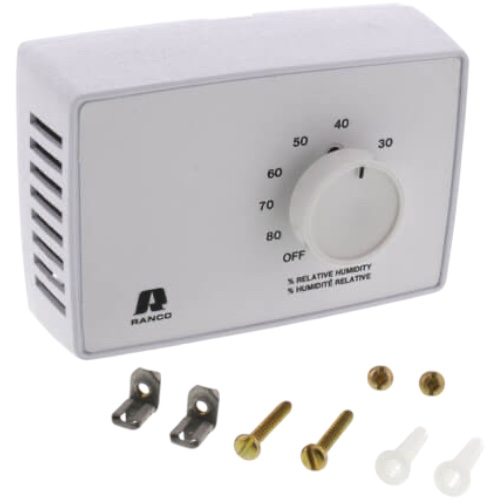Robertshaw J10-821 SPST Wall Mount Humidistat 24/120v 20-80% RH